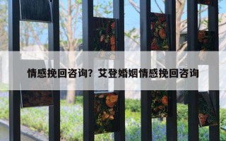 情感挽回咨詢？艾登婚姻情感挽回咨詢