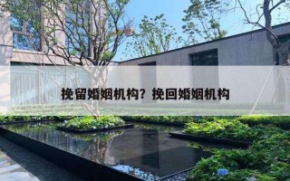 挽留婚姻機(jī)構(gòu)？挽回婚姻機(jī)構(gòu)