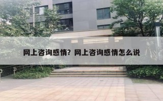 網(wǎng)上咨詢感情？網(wǎng)上咨詢感情怎么說