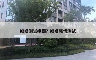 婚姻測試挽回？婚姻感情測試