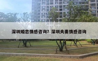 深圳婚戀情感咨詢？深圳夫妻情感咨詢