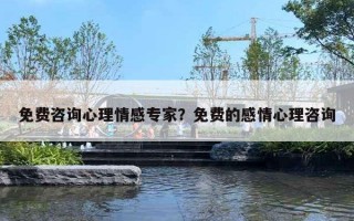 免費(fèi)咨詢心理情感專家？免費(fèi)的感情心理咨詢