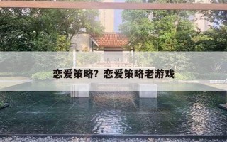 戀愛(ài)策略？戀愛(ài)策略老游戲