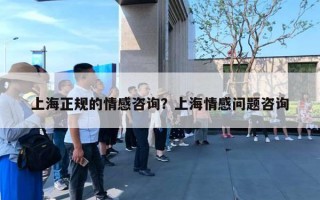 上海正規(guī)的情感咨詢？上海情感問題咨詢