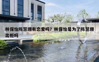 林保怡陳慧珊有戀愛嗎？林保怡是為了陳慧珊出柜嗎