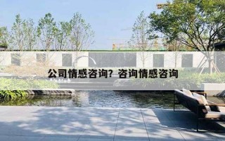 公司情感咨詢？咨詢情感咨詢