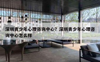 深圳青少年心理咨詢(xún)中心？深圳青少年心理咨詢(xún)中心怎么樣