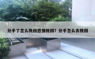 分手了怎么挽回感情挽回？分手怎么去挽回