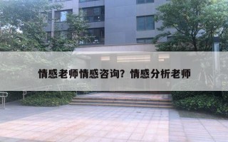 情感老師情感咨詢？情感分析老師