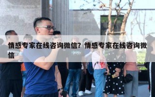 情感專家在線咨詢微信？情感專家在線咨詢微信