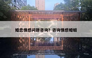 婚戀情感問題咨詢？咨詢情感婚姻
