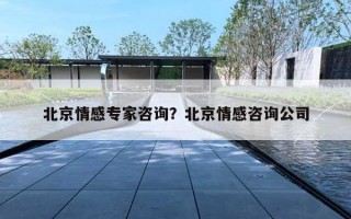 北京情感專家咨詢？北京情感咨詢公司