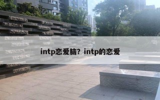 intp戀愛(ài)腦？intp的戀愛(ài)